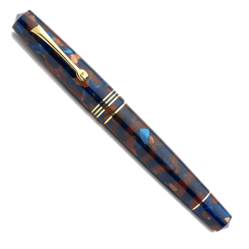 Leonardo Officina Italiana Momento Zero Fountain Pen - Pietra Marina, Gold Trim