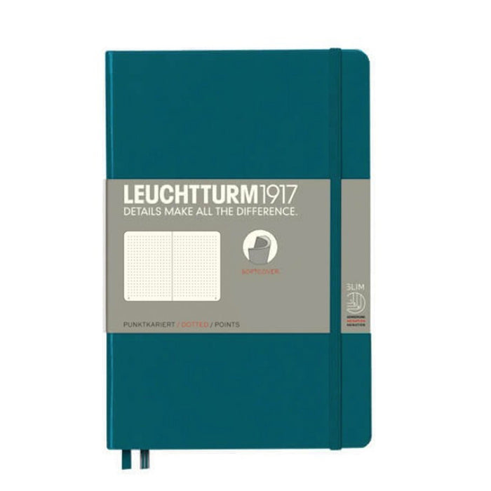 Leuchtturm1917 Paperback Softcover (B6+) Notebook - Pacific Green Dotted