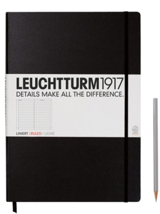 Leuchtturm1917 Notebook Master (A4+), Ruled - Black