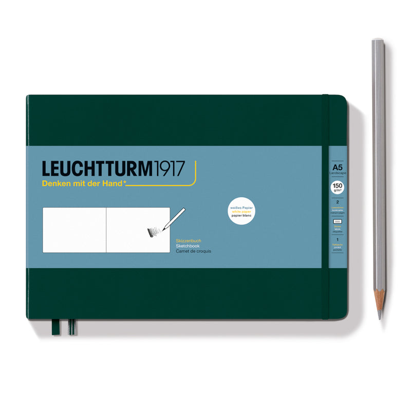 Leuchtturm1917 Sketchbook Medium Landscape (A5) - Forest Green