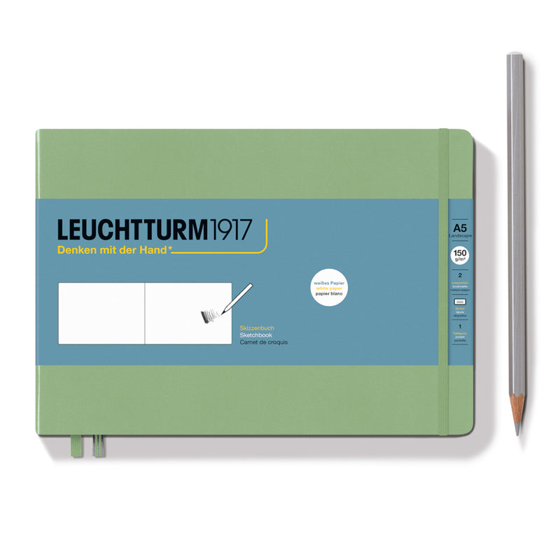 Leuchtturm1917 Sketchbook Medium Landscape (A5) - Sage
