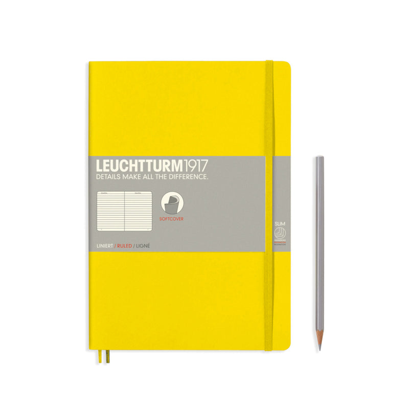 Leuchtturm1917 Notebook Composition Softcover (B5), Ruled - Lemon