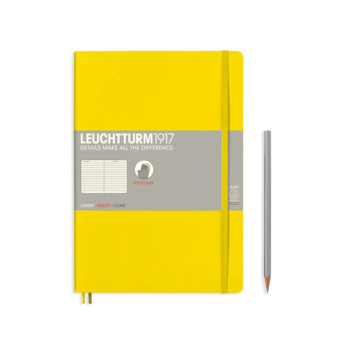 Leuchtturm1917 Notebook Composition Softcover (B5), Ruled - Lemon