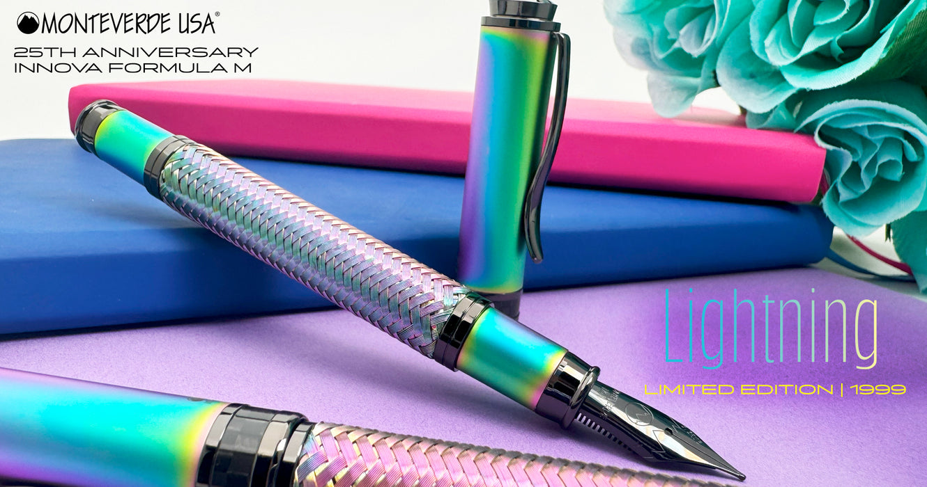 Monteverde Innova Formula M Fountain Pen & Ink Set - 25th Anniversary Limited Edition Lightning