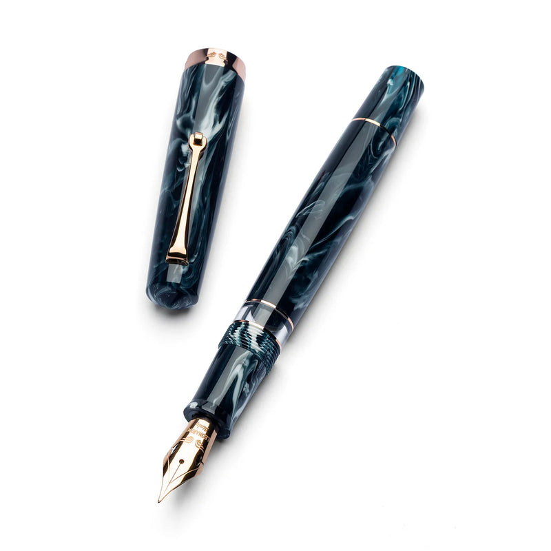 Leonardo Officina Italiana Momento Magico Fountain Pen - Arctic Blast (2026), Rose Gold Trim, Special Edition