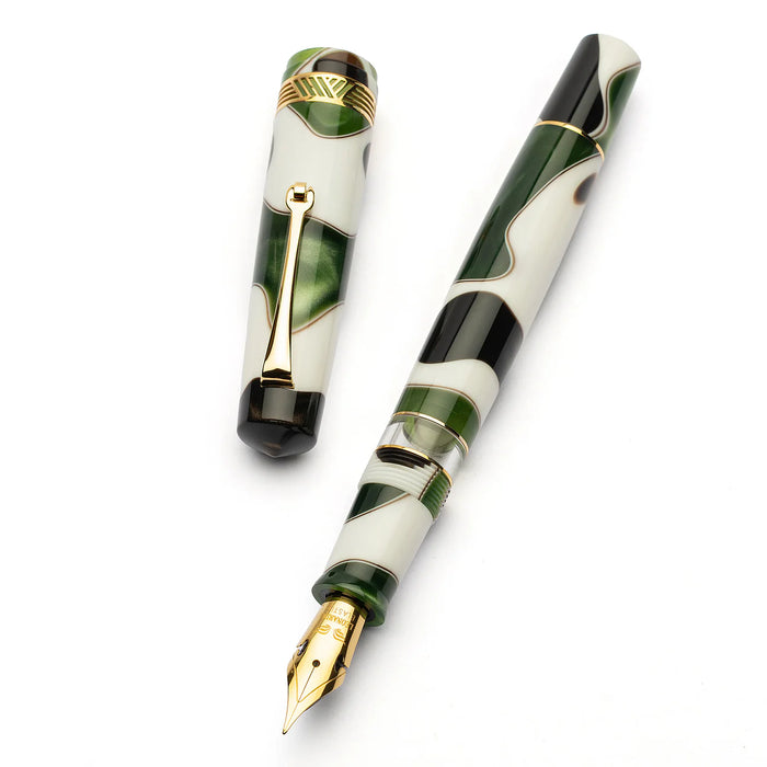 Leonardo Officina Italiana Momento Magico Fountain Pen - Foglia, Gold Trim