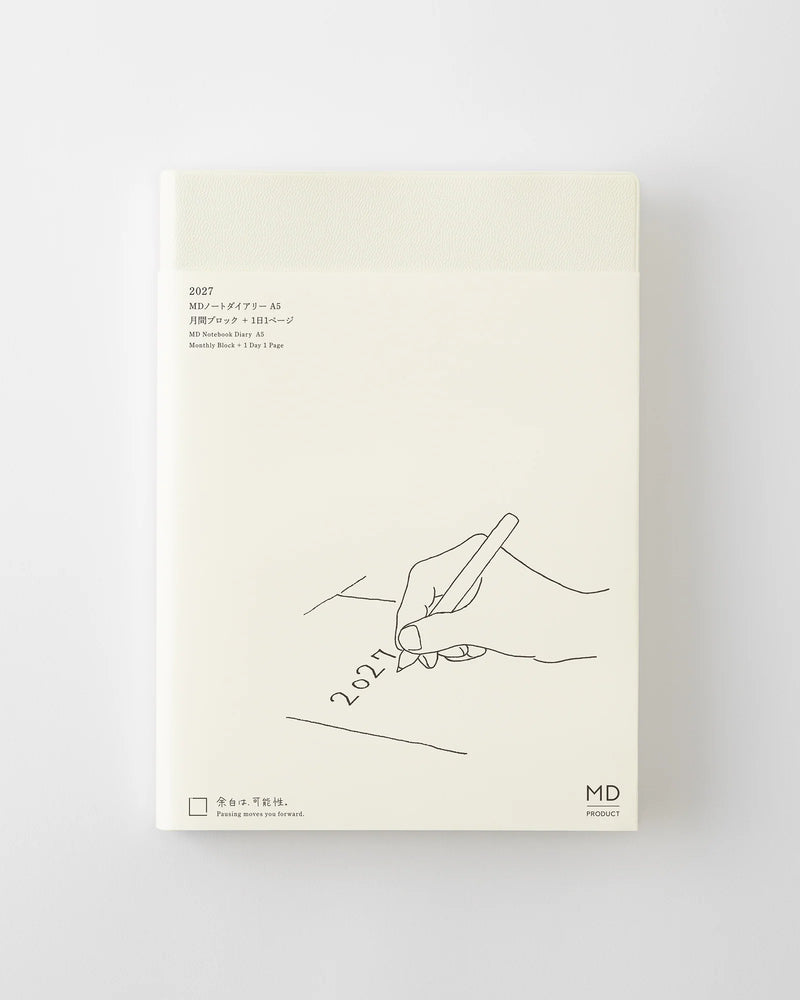 Midori MD Notebook - A5 1 Day 1 Page Diary 2027