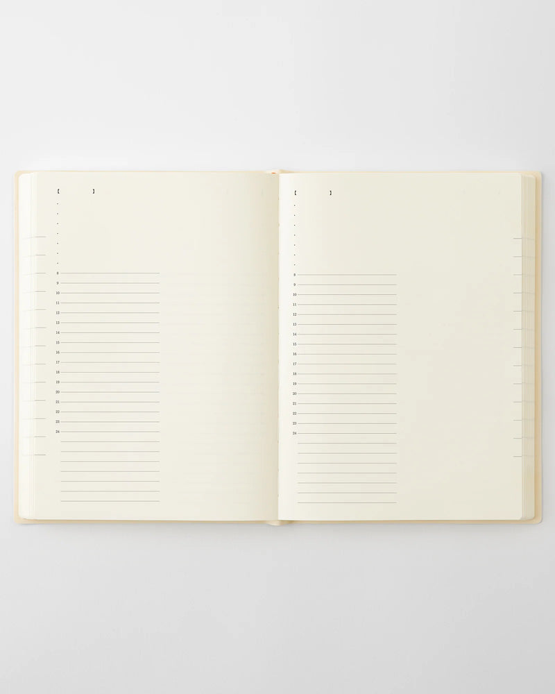 Midori MD Notebook - A5 1 Day 1 Page Diary 2027