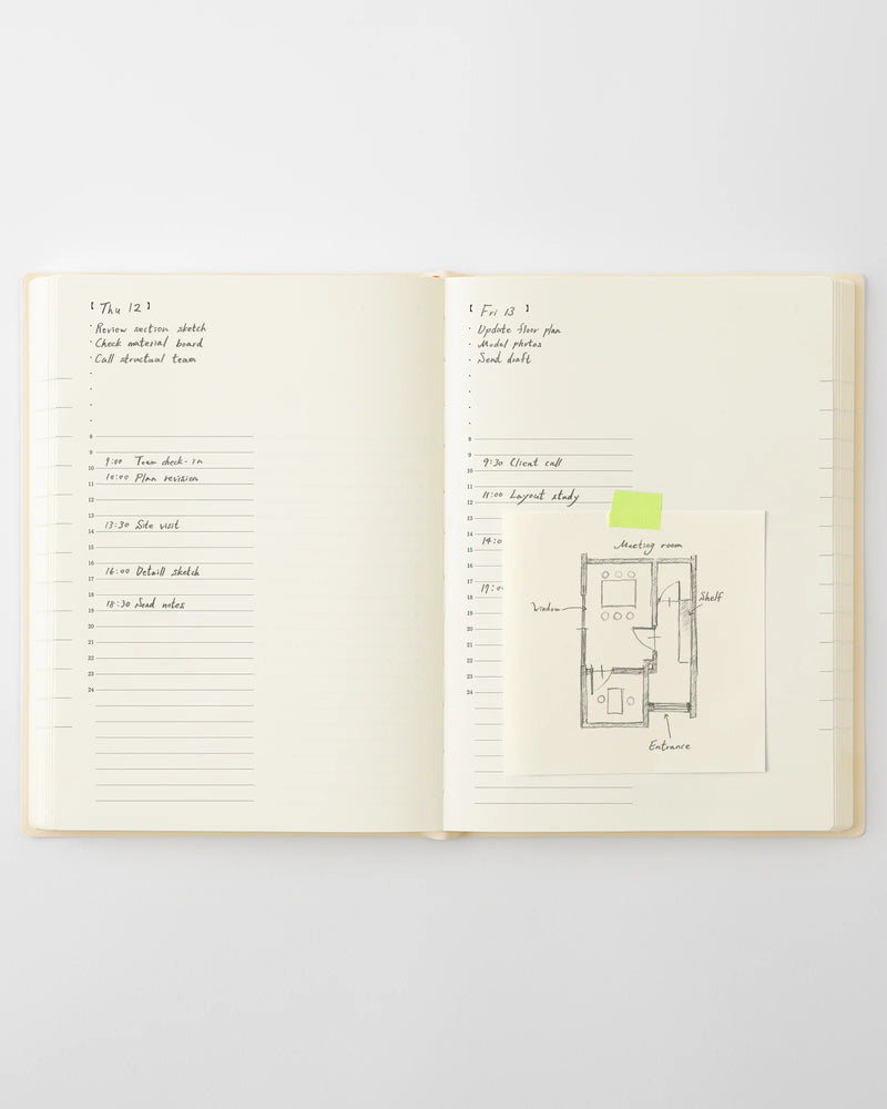 Midori MD Notebook - A5 1 Day 1 Page Diary 2027