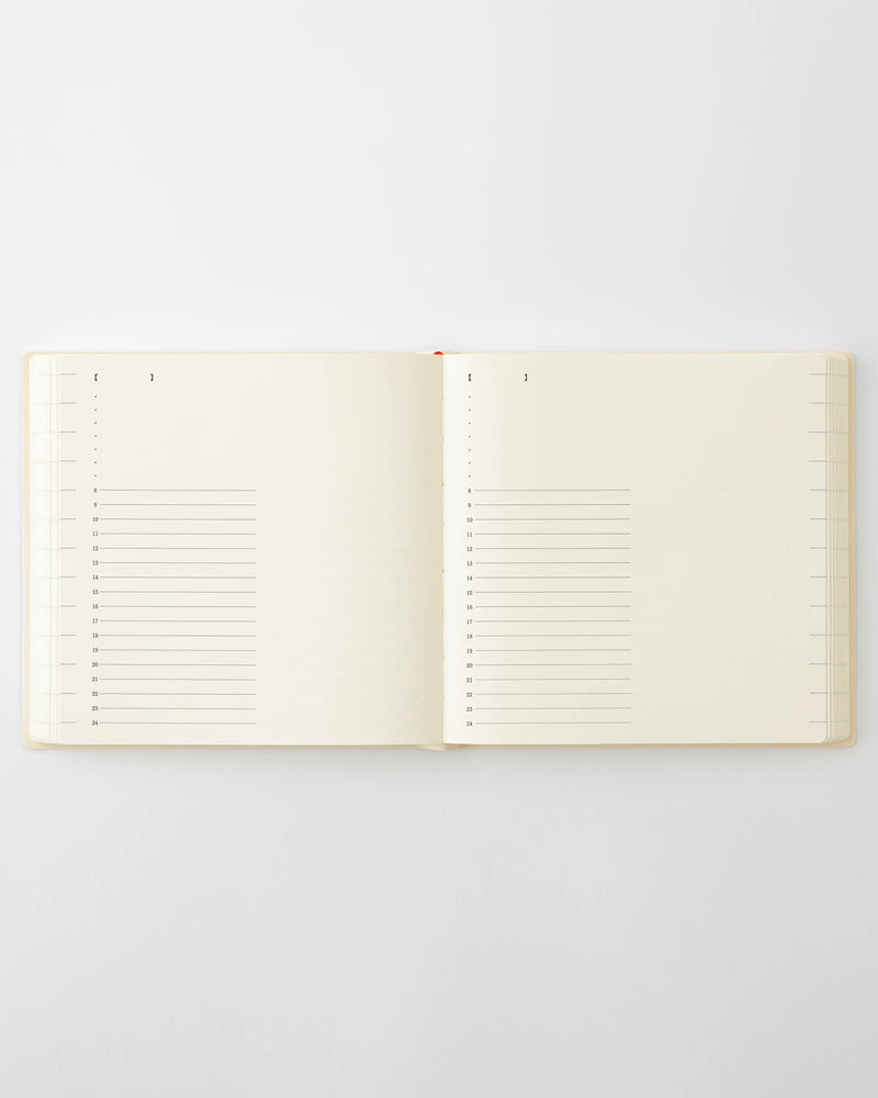 Midori MD Notebook - A5 Square 1 Day 1 Page Diary 2027