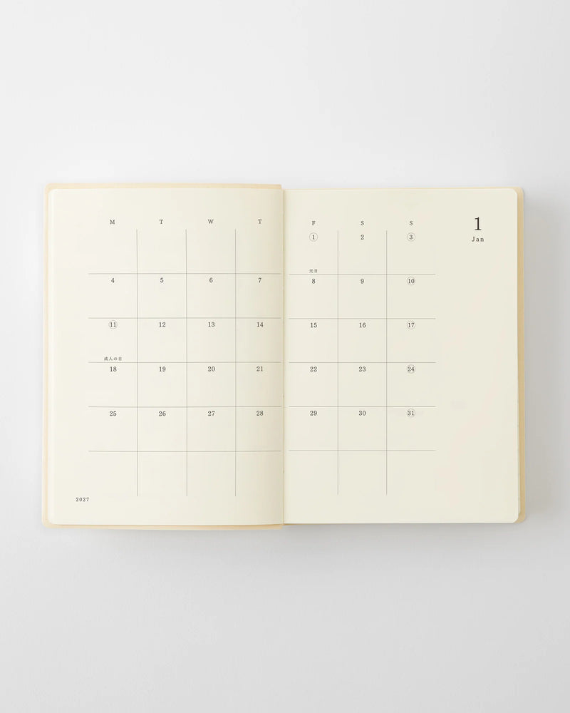Midori MD Notebook - A6 1 Day 1 Page Diary 2027