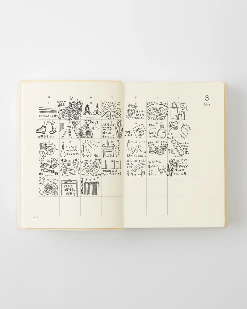 Midori MD Notebook - A6 1 Day 1 Page Diary 2027
