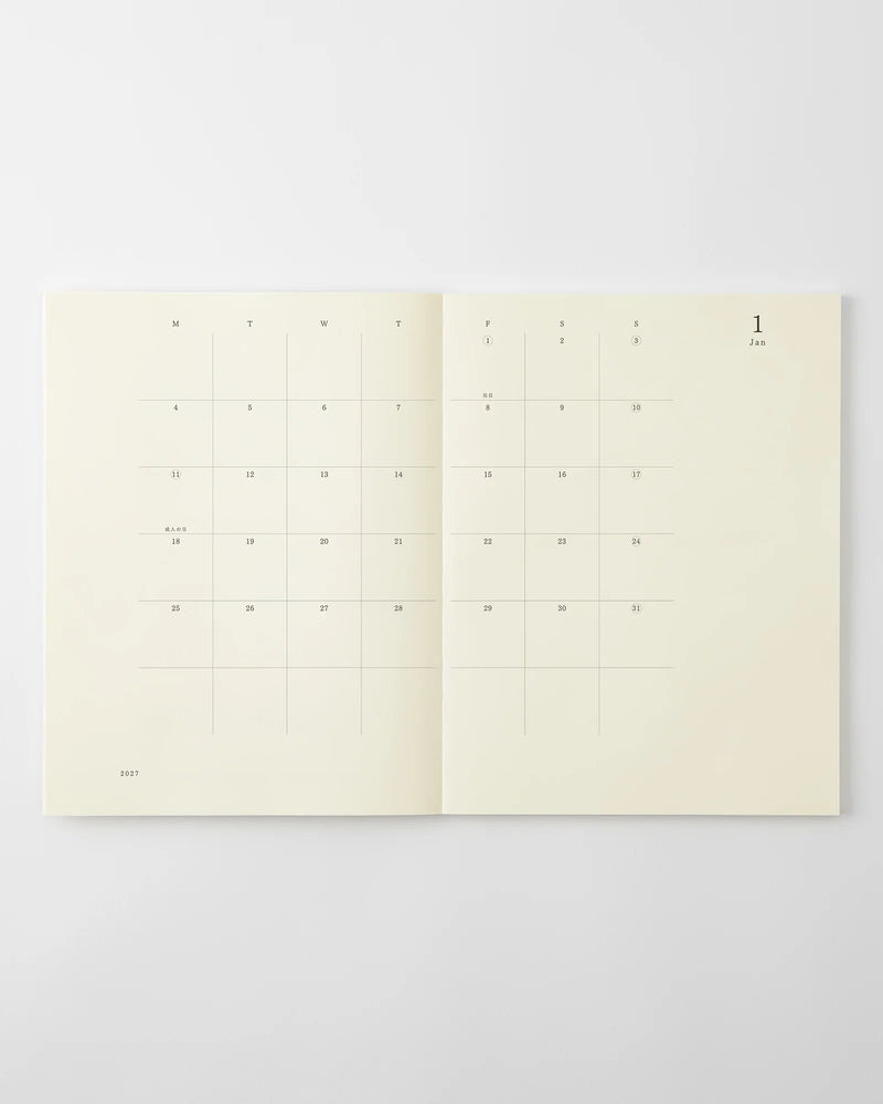 Midori MD Notebook - A4 Variant Thin Diary 2027