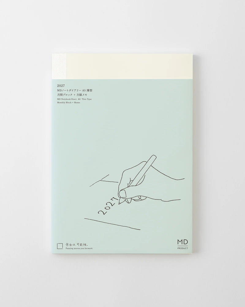 Midori MD Notebook - A5 Thin Diary 2027