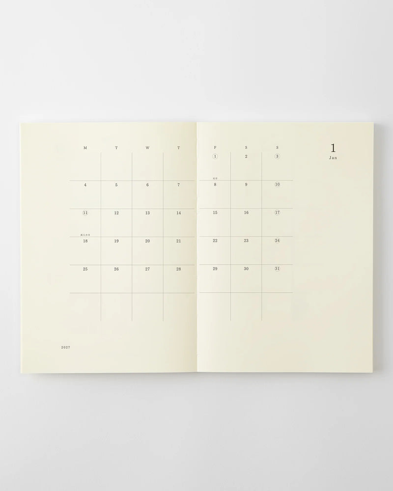 Midori MD Notebook - A5 Diary 2027