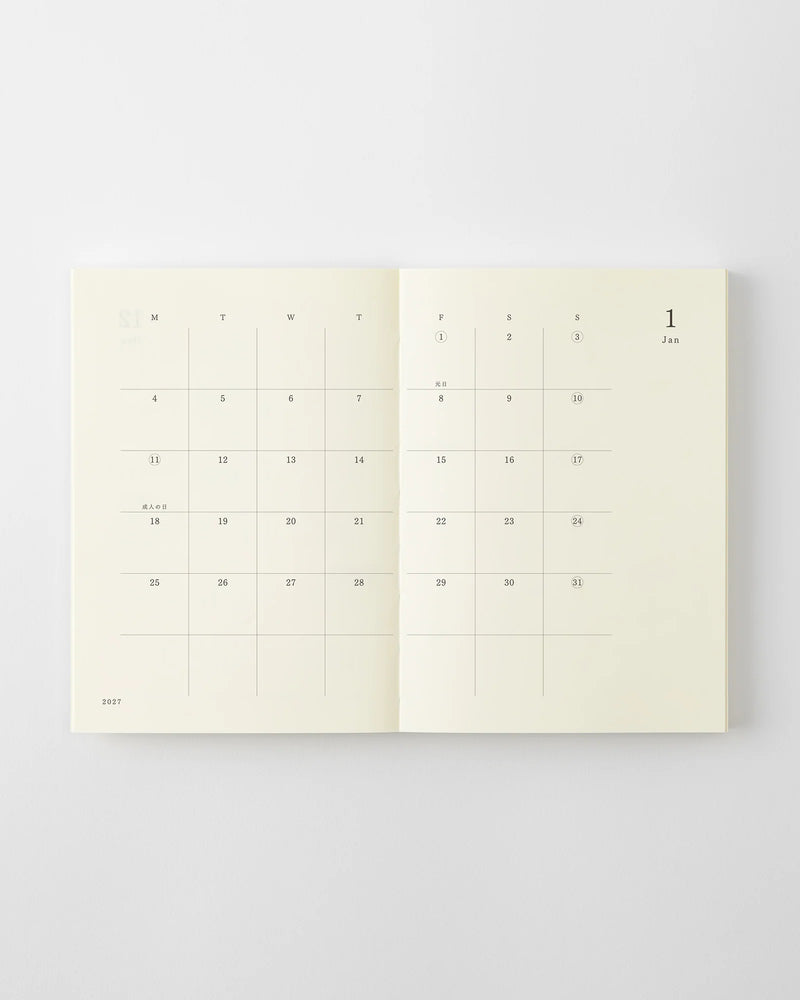 Midori MD Notebook - A6 Diary 2027
