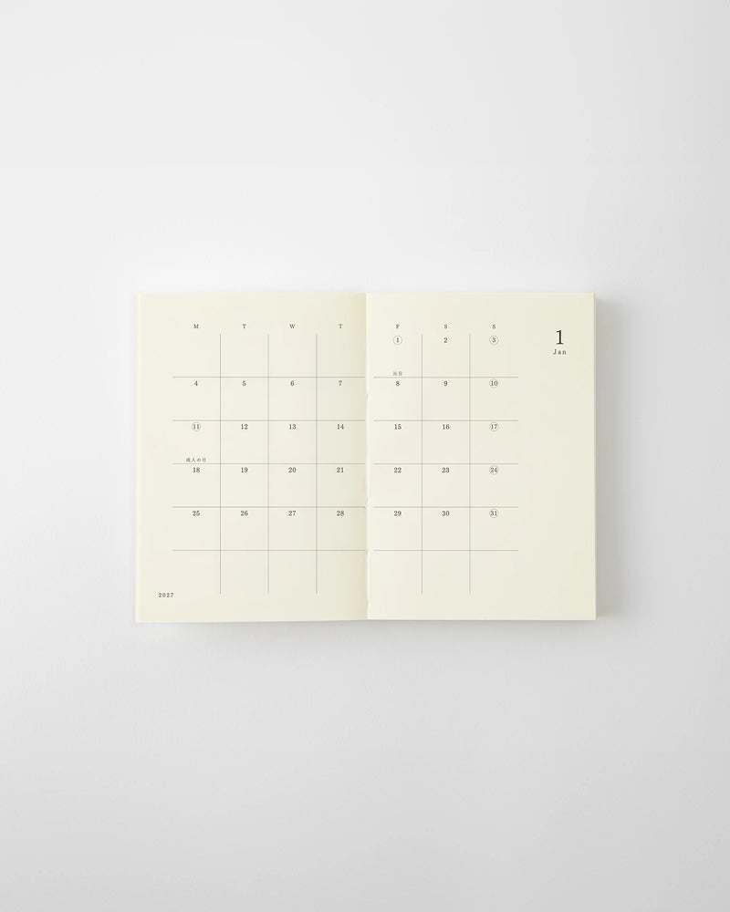 Midori MD Notebook - A7 Diary 2027