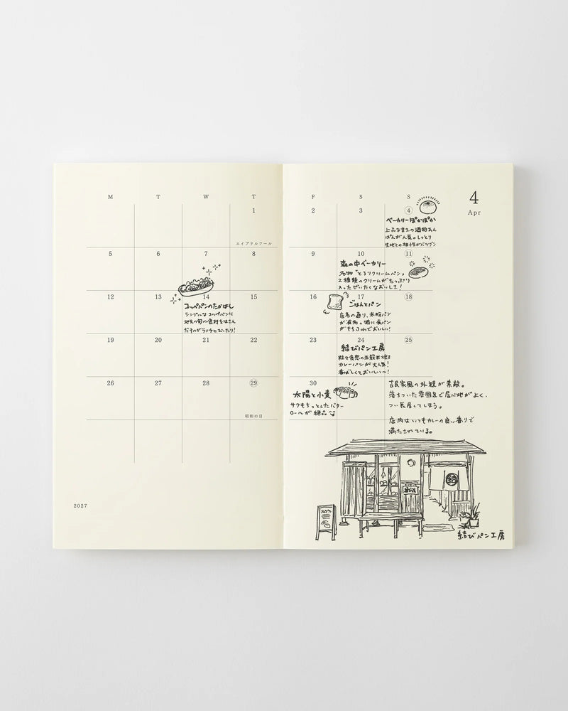 Midori MD Notebook - B6 Slim Diary 2027