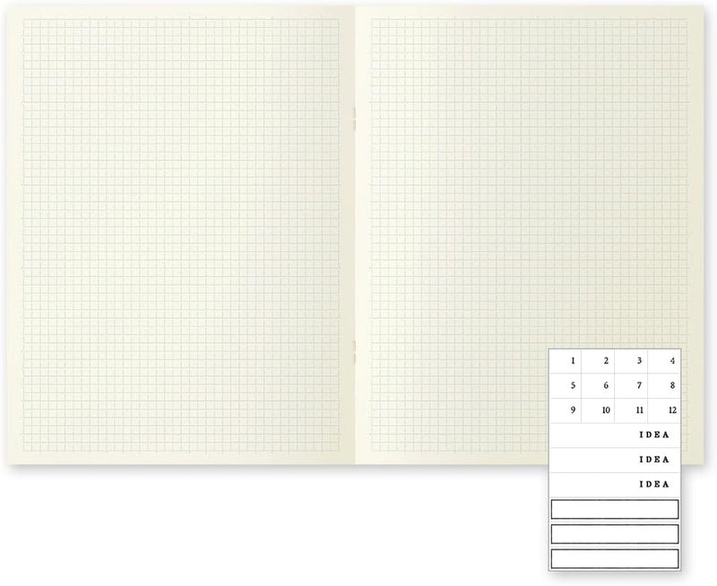 Midori MD Notebook Light A4 Variant - Grid (3 Pack)