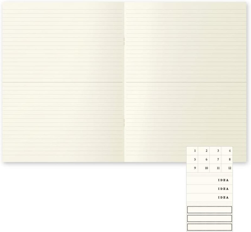 Midori MD Notebook Light A4 Variant - Lined (3 Pack)