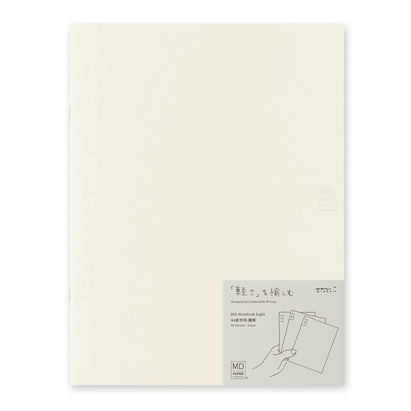 Midori MD Notebook Light A4 Variant - Lined (3 Pack)