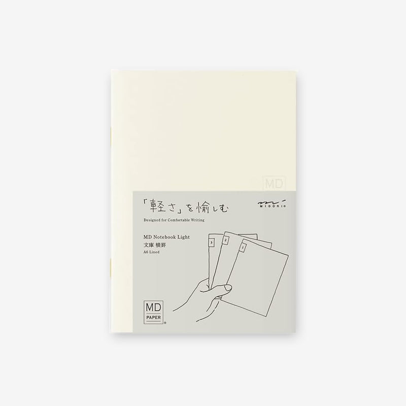 Midori MD Notebook Light A6 - Lined (3 Pack)