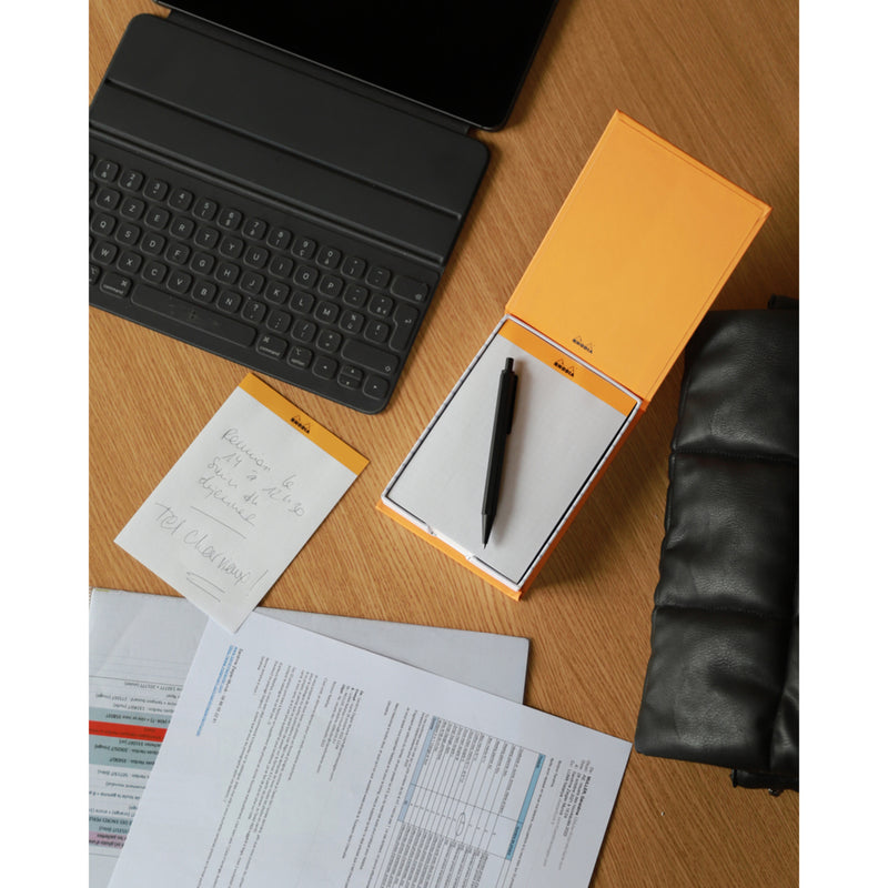Rhodia No. 13 (A6) Memo Pad Box with Memo Pad- Orange, Dotted