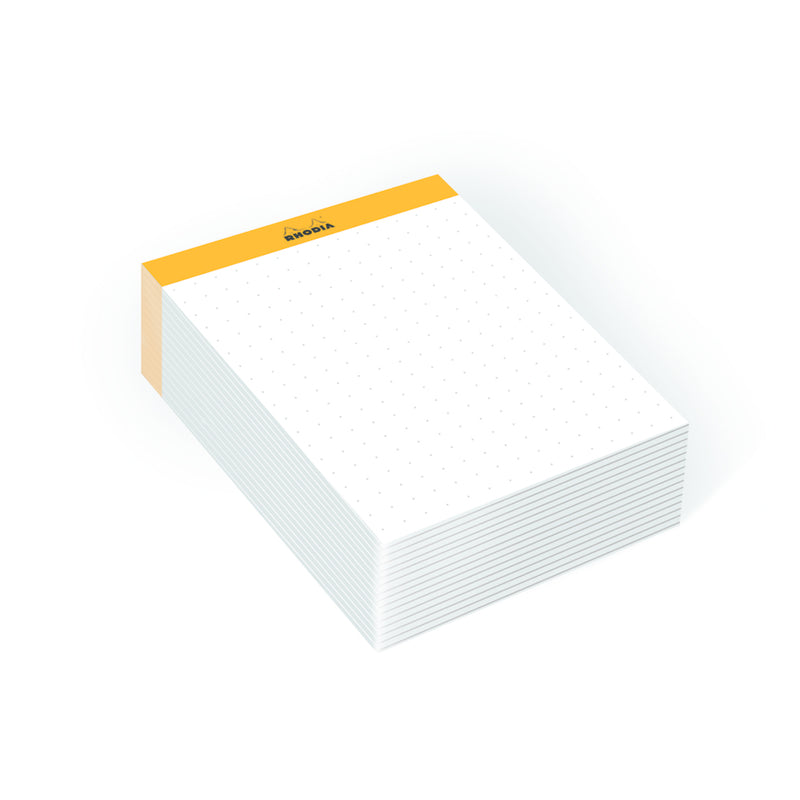Rhodia No. 13 (A6) Memo Pad Box with Memo Pad- Orange, Dotted