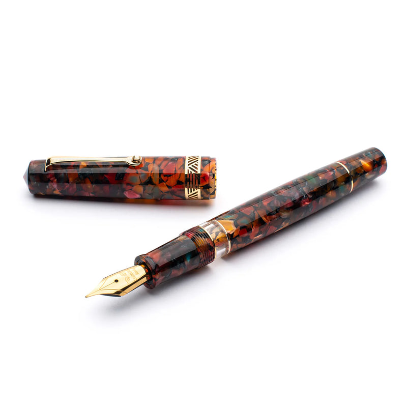 Leonardo Officina Italiana Momento Magico Fountain Pen - Millefiori, Gold Trim