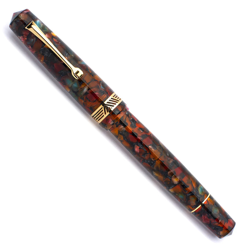 Leonardo Officina Italiana Momento Magico Fountain Pen - Millefiori, Gold Trim