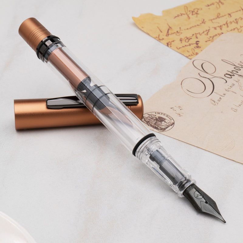 Monteverde MP1 Lock-It Piston Technology Fountain Pen & Holder Set - Mocha Mousse