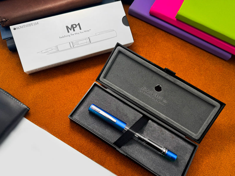Monteverde MP1 Lock-It Piston Technology Fountain Pen - Bright Blue