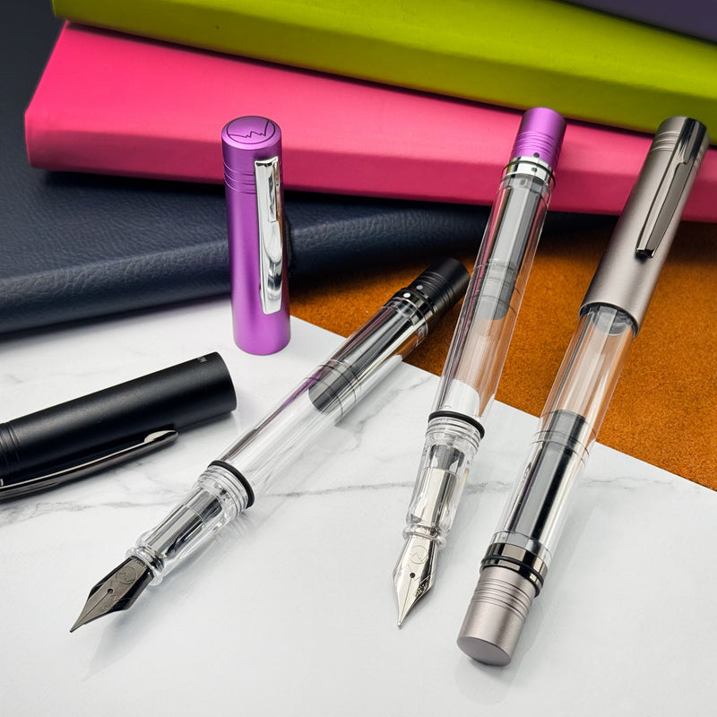 Monteverde MP1 Lock-It Piston Technology Fountain Pen - Purple Frost