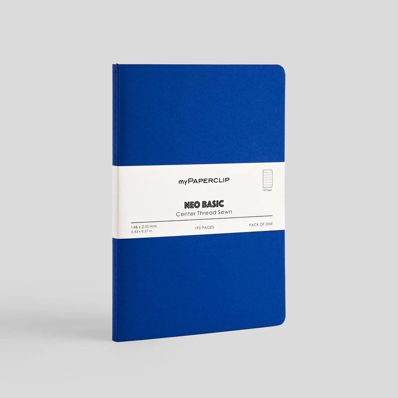 myPAPERCLIP Neo Basic Centre Thread Softcover A5 Notebook - Blue
