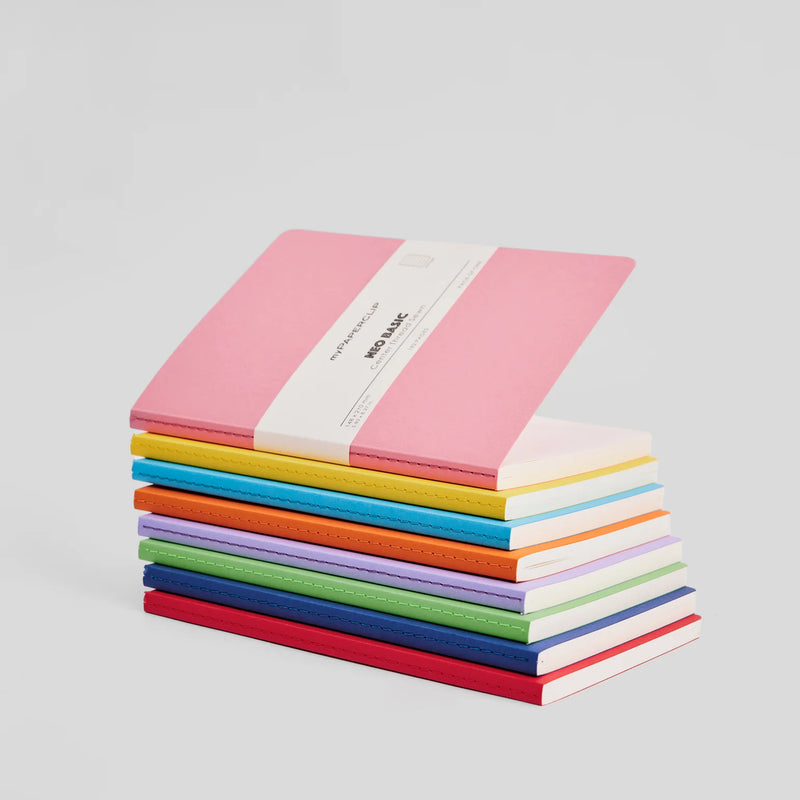 myPAPERCLIP Neo Basic Centre Thread Softcover A5 Notebook - Red