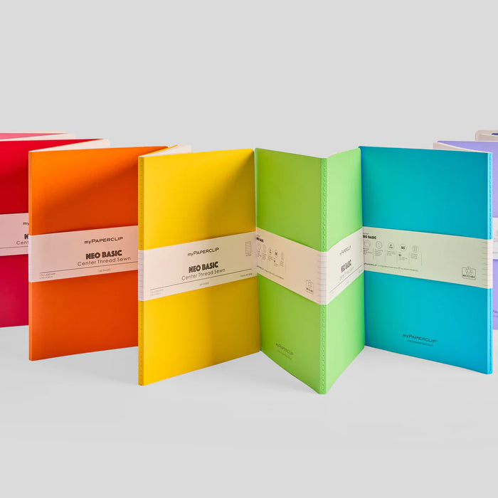 myPAPERCLIP Neo Basic Centre Thread Softcover Notebook - B5, Orange