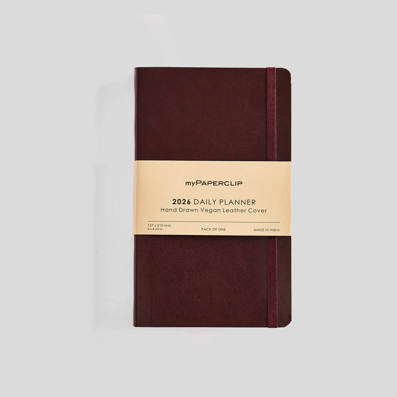 *Clearance* myPAPERCLIP M2 Daily 2026 Planner - A5 Slim, Vegan Leather Softcover