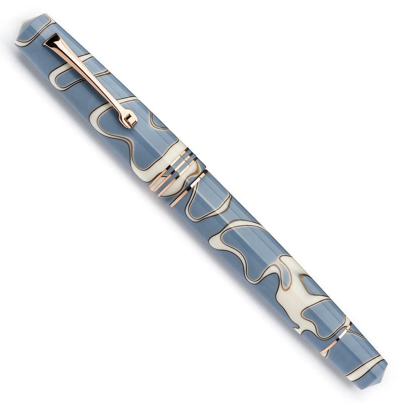 Leonardo Officina Italiana Momento Zero Fountain Pen - Nuvola, Rose Gold Trim