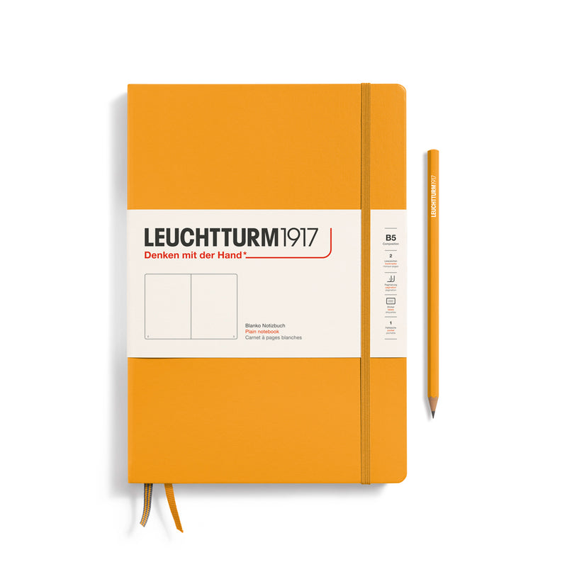Leuchtturm1917 Notebook Composition Hardcover (B5), Plain - Rising Sun