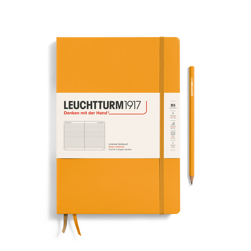 Leuchtturm1917 Notebook Composition Hardcover (B5), Ruled - Rising Sun