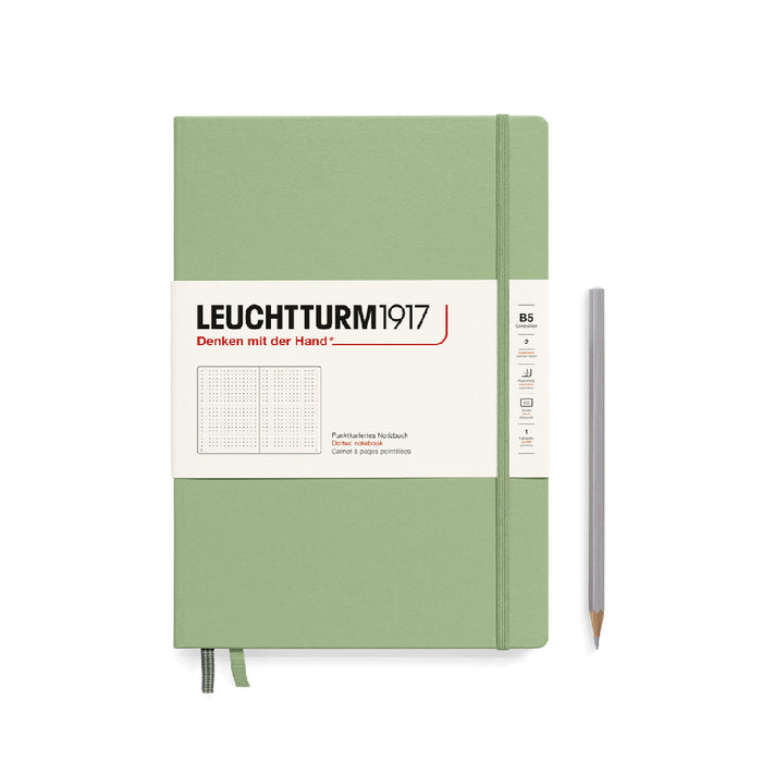 Leuchtturm1917 Notebook Composition Hardcover (B5), Dotted - Sage