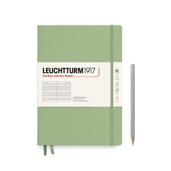 Leuchtturm1917 Notebook Composition Hardcover (B5), Ruled - Sage