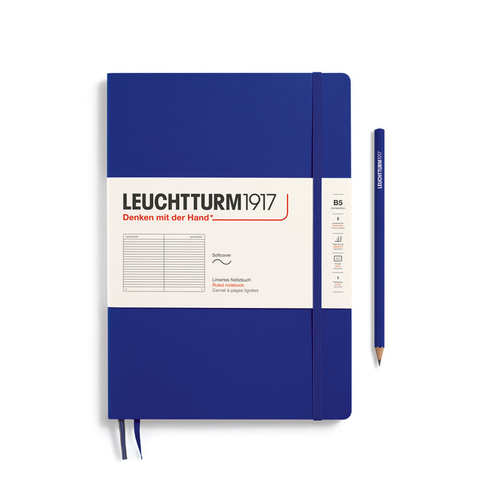 Leuchtturm1917 Notebook Composition Softcover (B5), Ruled - Ink