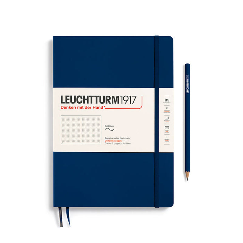 Leuchtturm1917 Notebook Composition Softcover (B5), Dotted - Navy