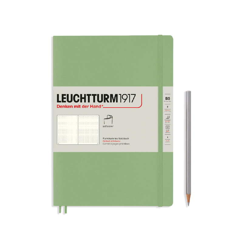 Leuchtturm1917 Notebook Composition Softcover (B5), Dotted - Sage