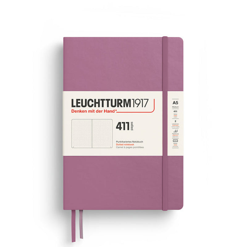 Leuchtturm1917 Notebook Hardcover (A5), 411 Pages, Dotted - Dusty Rose