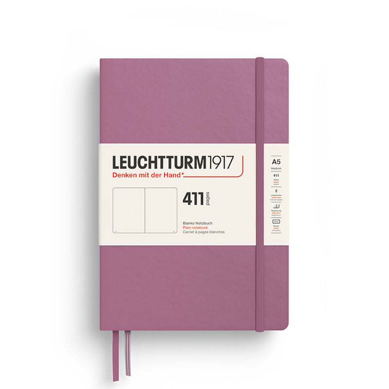 Leuchtturm1917 Notebook Hardcover (A5), 411 Pages, Plain - Dusty Rose