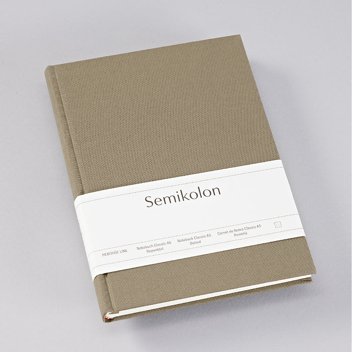 Semikolon Notebook A5, Classic, Dotted, Fango