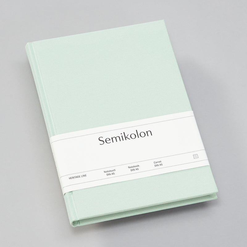 Semikolon Notebook A5, Classic, Lined, Moss