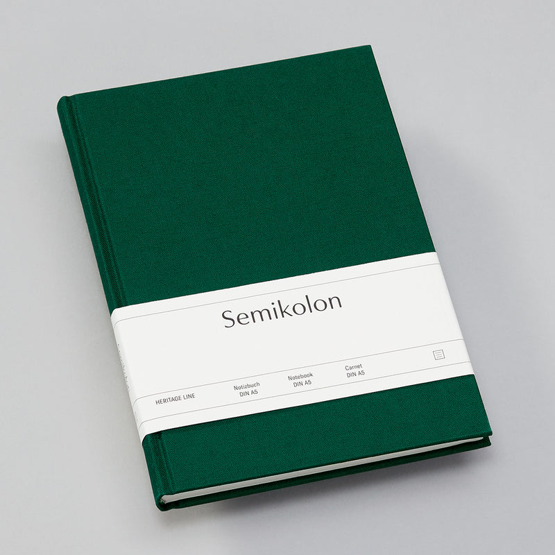 Semikolon Notebook A5, Classic, Lined, Forest